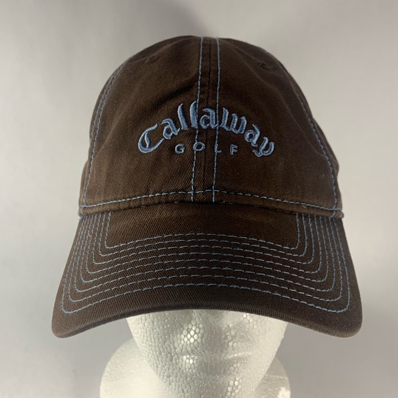 CALLAWAY GOLF Adjustable Brown/Blue Golf Hat Cap - Picture 1 of 7